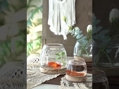 H15cm Fish Bowl trang trí bình thủy tinh thanh lịch cho nhà và văn phòng hiện đại