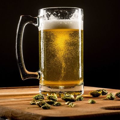 Etched Clear Glass Beer Mug Custom Personalized Beer Glass Dishwasher Safe