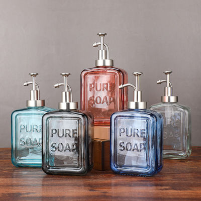 550ml Sturdy Glass Soap Dispenser Bottles for Long Lasting Performance