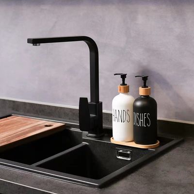 500ml Black Glass Soap Dispenser Bottles for Durable Reusable  Easy Cleaning