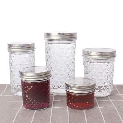 500ml Premium Transparent Glass Jar for Dry Food with Carton Packing Free Design Labeling Jar