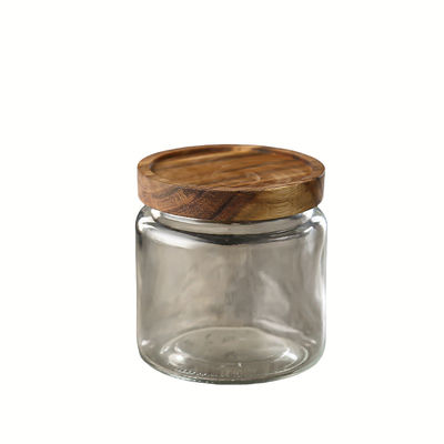 500ml Customizable Clear Transparent Glass Jars Logo Design Assistance Available Sample Provided