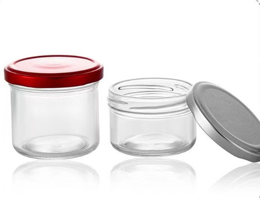200ML Twist Caps with Plastisol Liner Customized Clear Glass Jars Logo Design and Sample Support