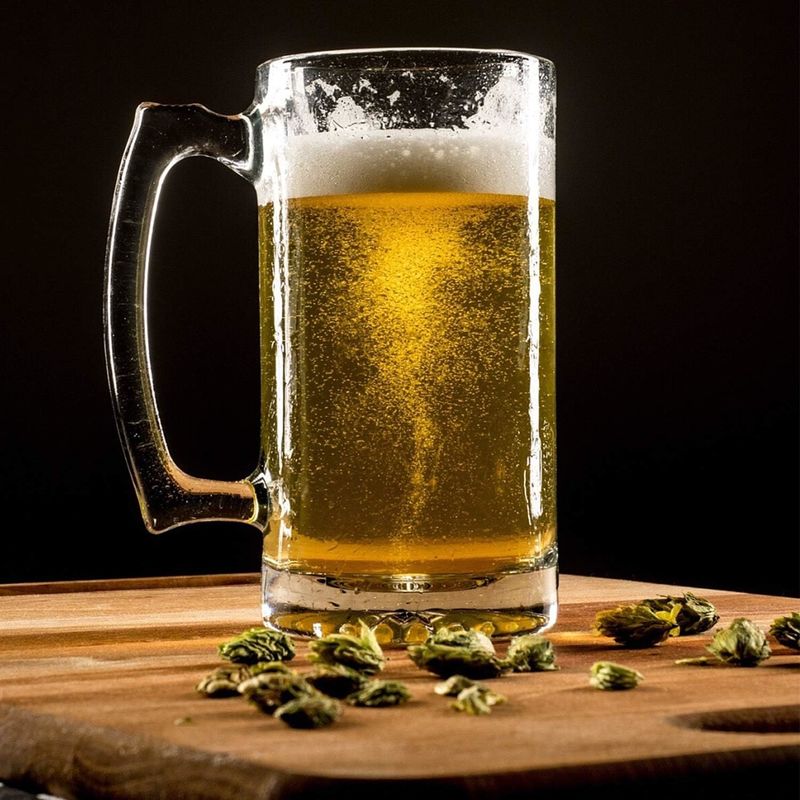 Etched Clear Glass Beer Mug Custom Personalized Beer Glass Dishwasher Safe