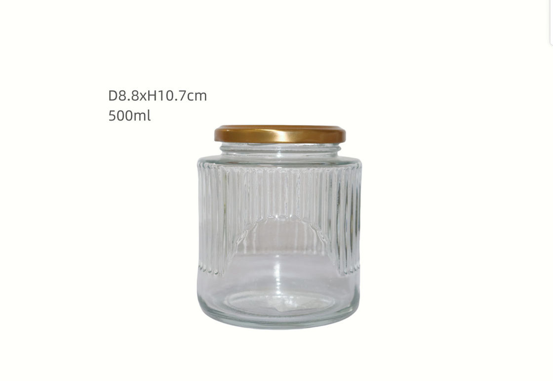 500ml Premium Clear Glass Storage Jars Glass Kitchen Canisters Clear Container