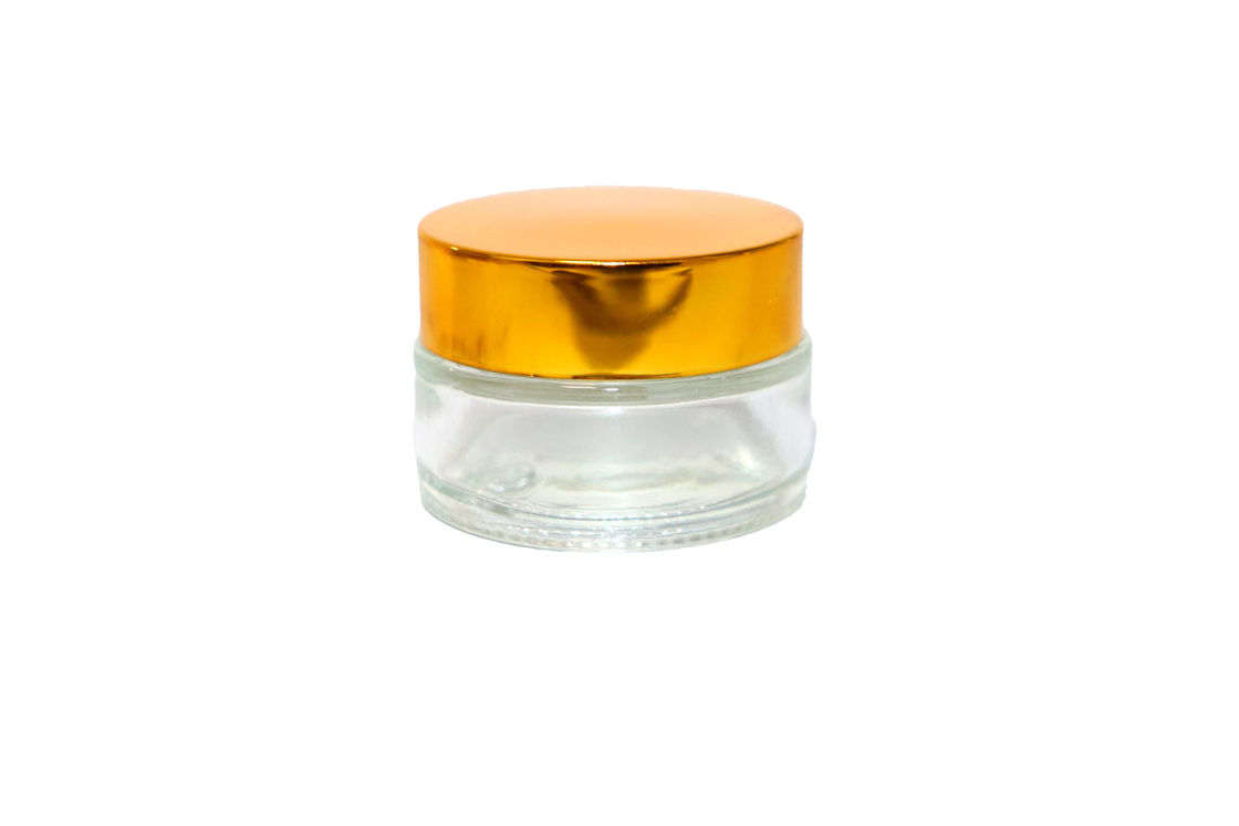 15ML Transparent Glass Cosmetic Jars with Screw Caps for Cosmetic Packaging