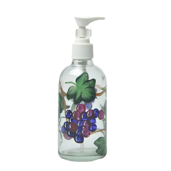 OEM Clear Glass Soap And Lotion Dispenser Cylinder 9 Ounces Capacity