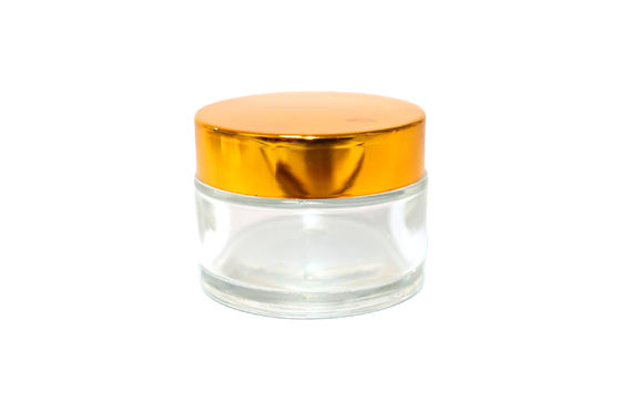 50ML Thùng mỹ phẩm thủy tinh trong với nắp vít Thùng lấy mẫu thủy tinh